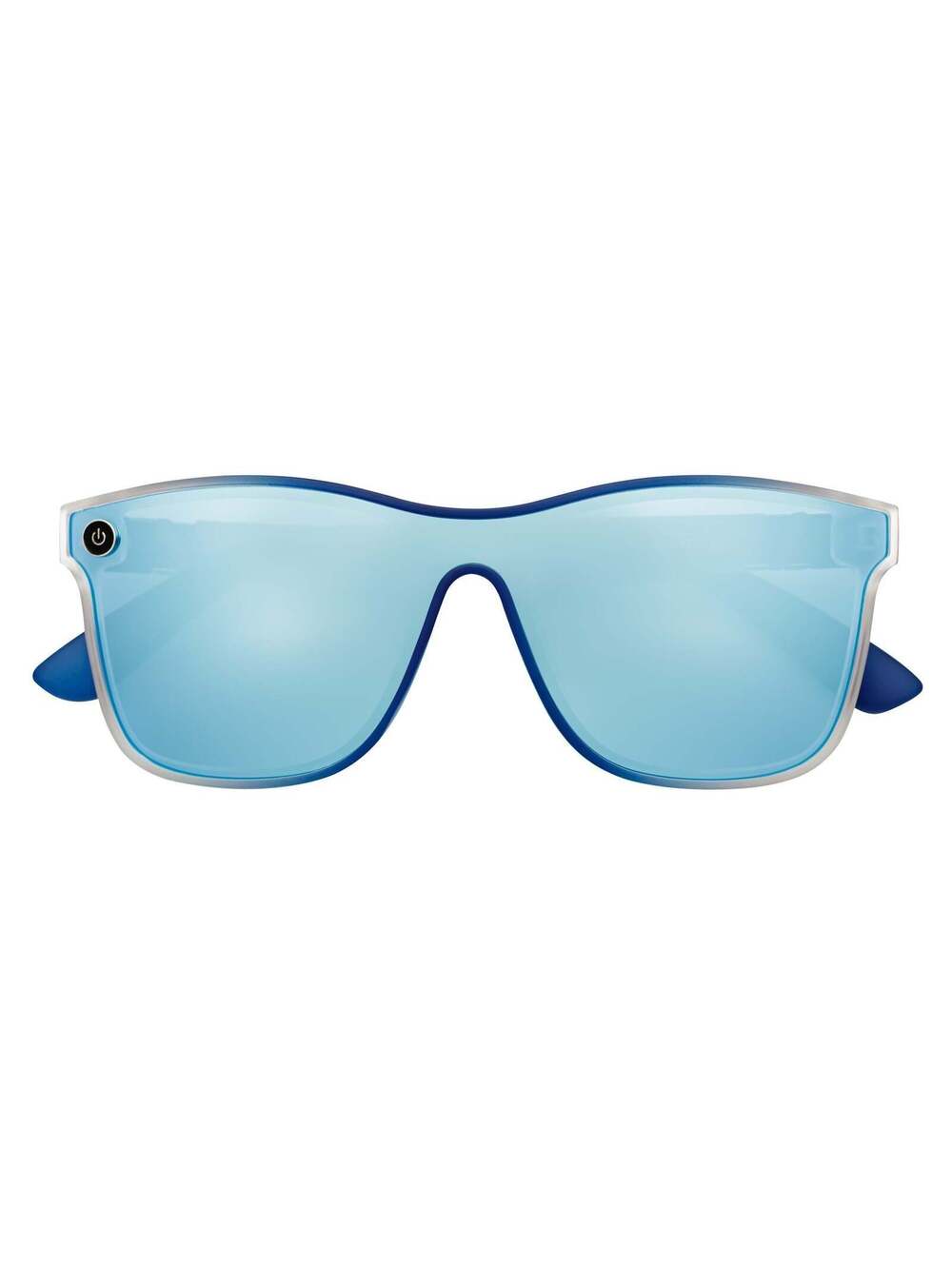 ZENITH - Mono Lens Shield Horn Rimmed Sunglasses RWB Flag Blue Mirror